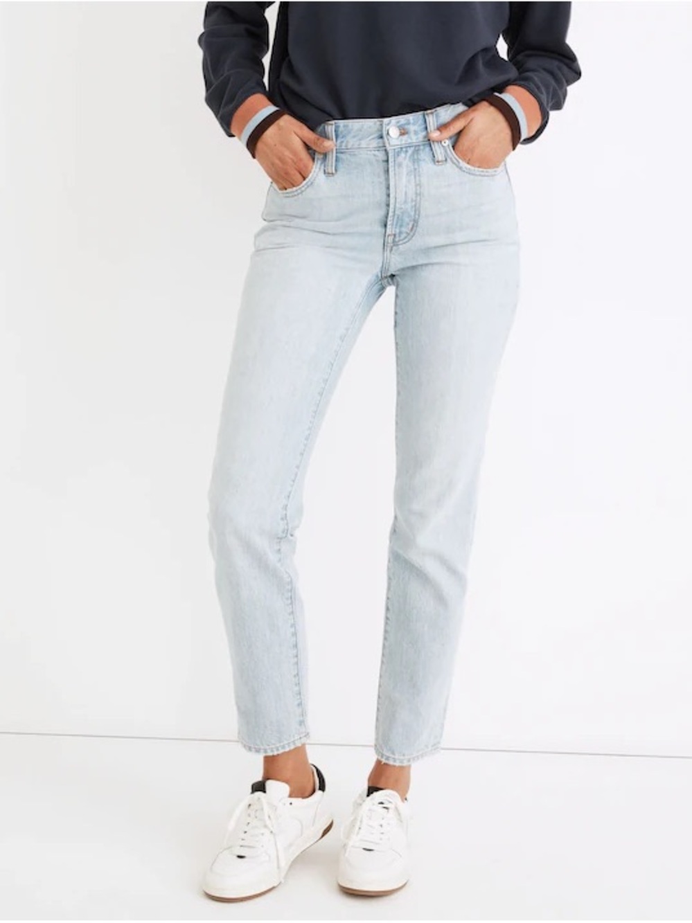 Madewell Mid-Rise Perfect Vintage Jean Jeans Fitzgerald Wash Light Blue Tall T26